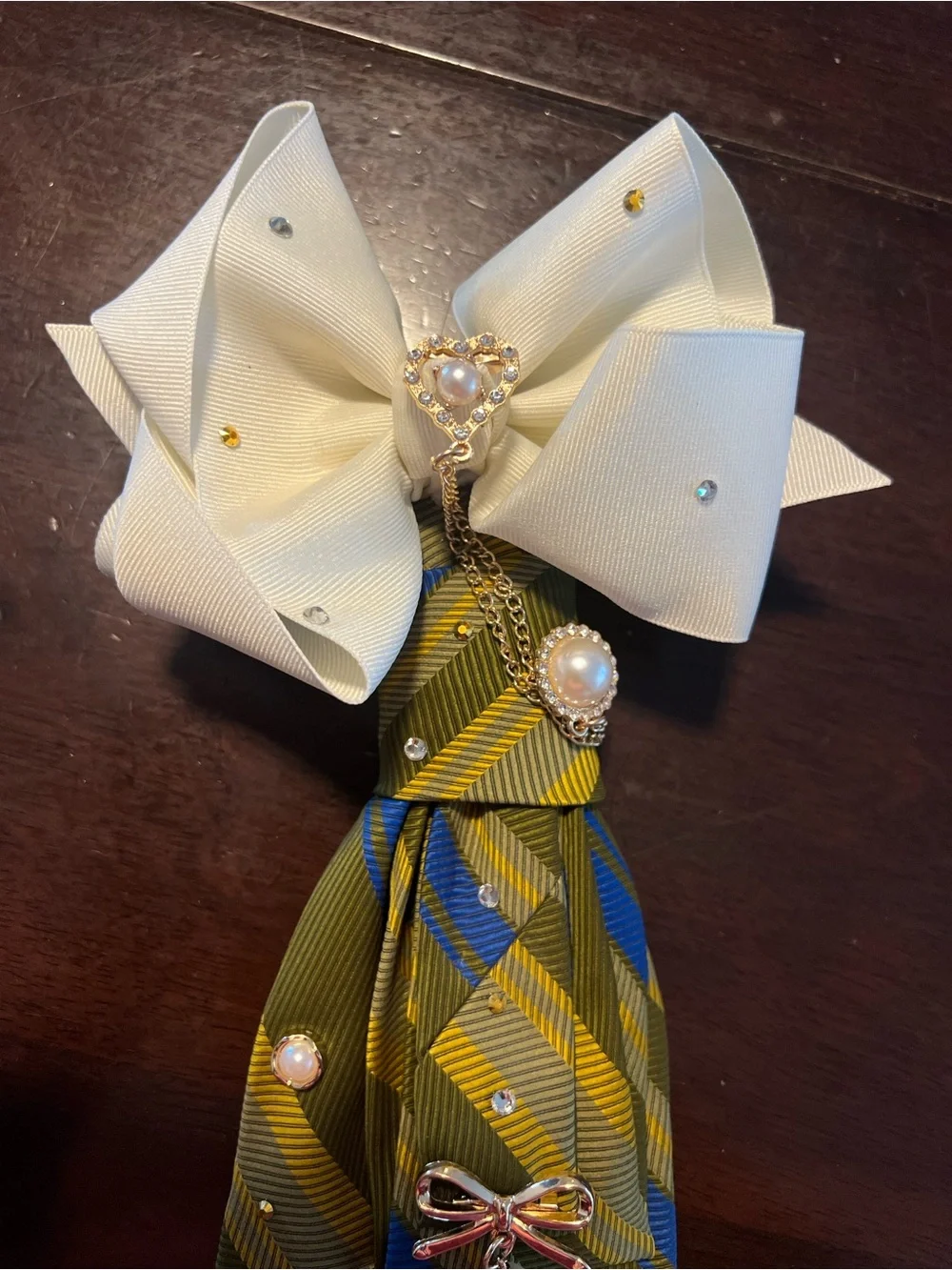 ✨ One-of-a-Kind Upcycled Necktie Necklace & Bow Accessory ✨